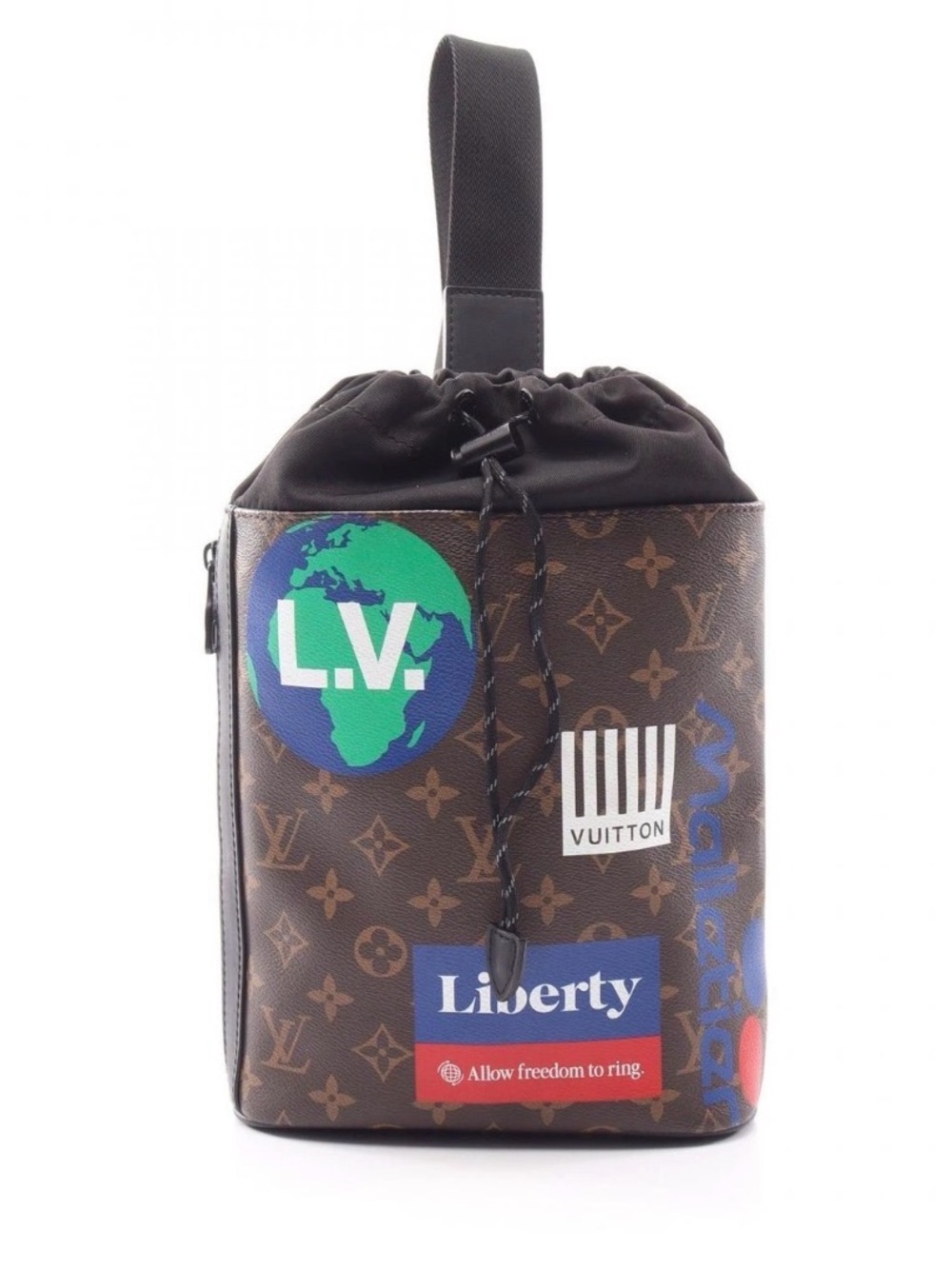 Louis Vuitton Brown Monogram Liberty Graphic Drawstring Sling Bag